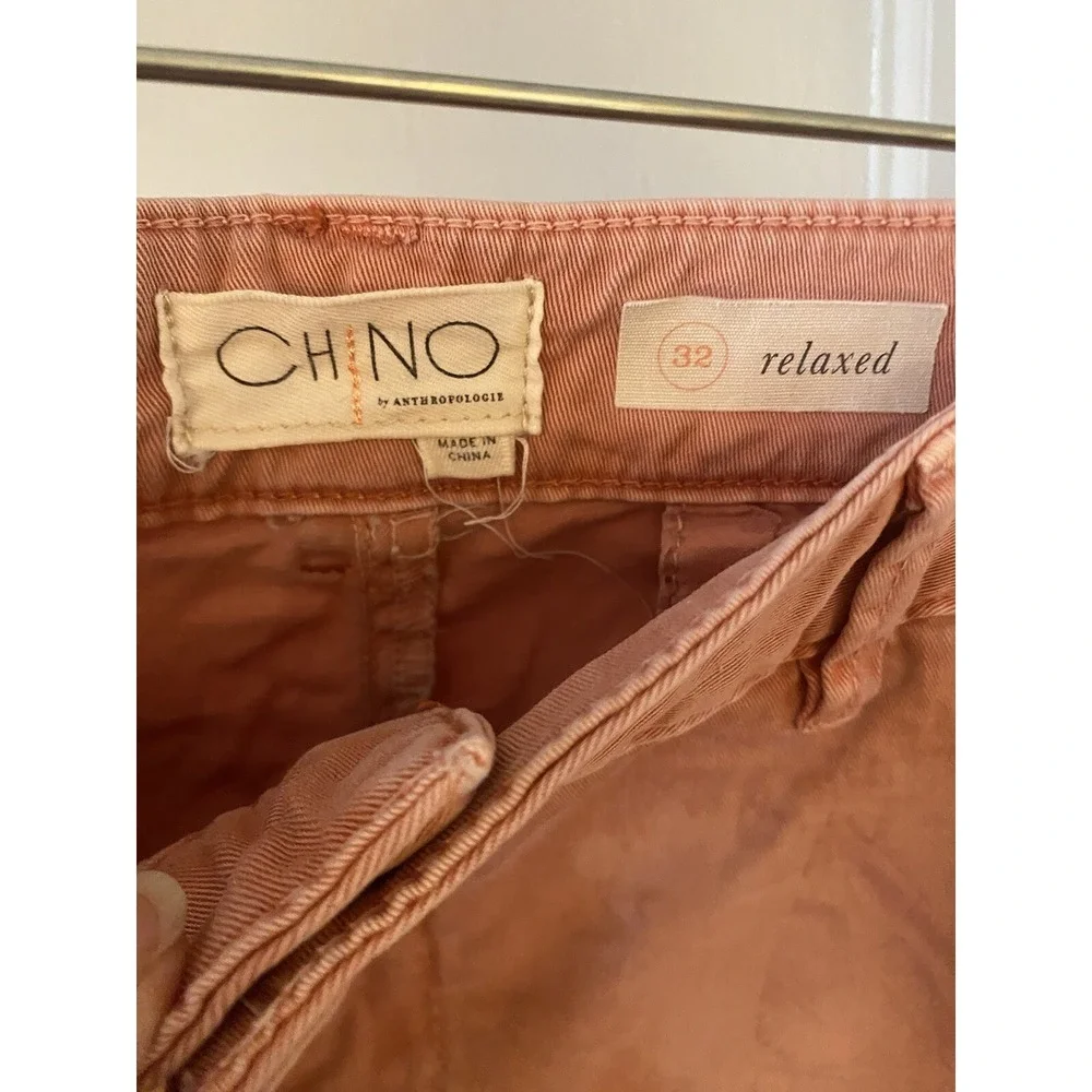 Anthropologie Relaxed Chino Pants Rose Pink‎ 32
